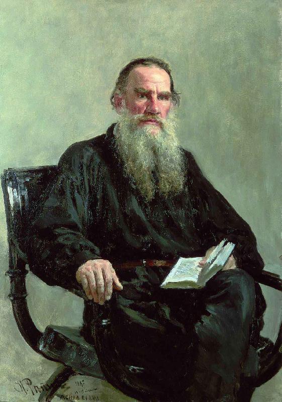 Ilya Repin Portrait of Lev Nikolayevich Tolstoi France oil painting art